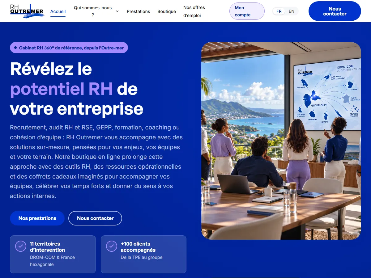 Aperçu du site RH Outremer